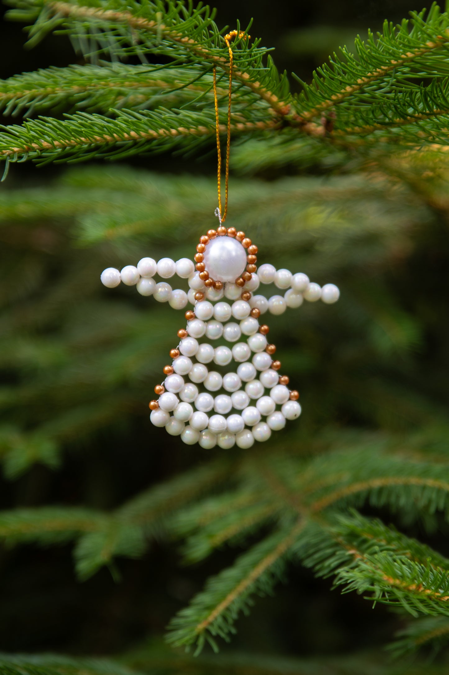 White Christmas Angel Ornament