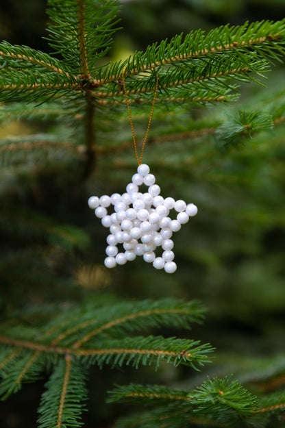 White Christmas Star Ornament