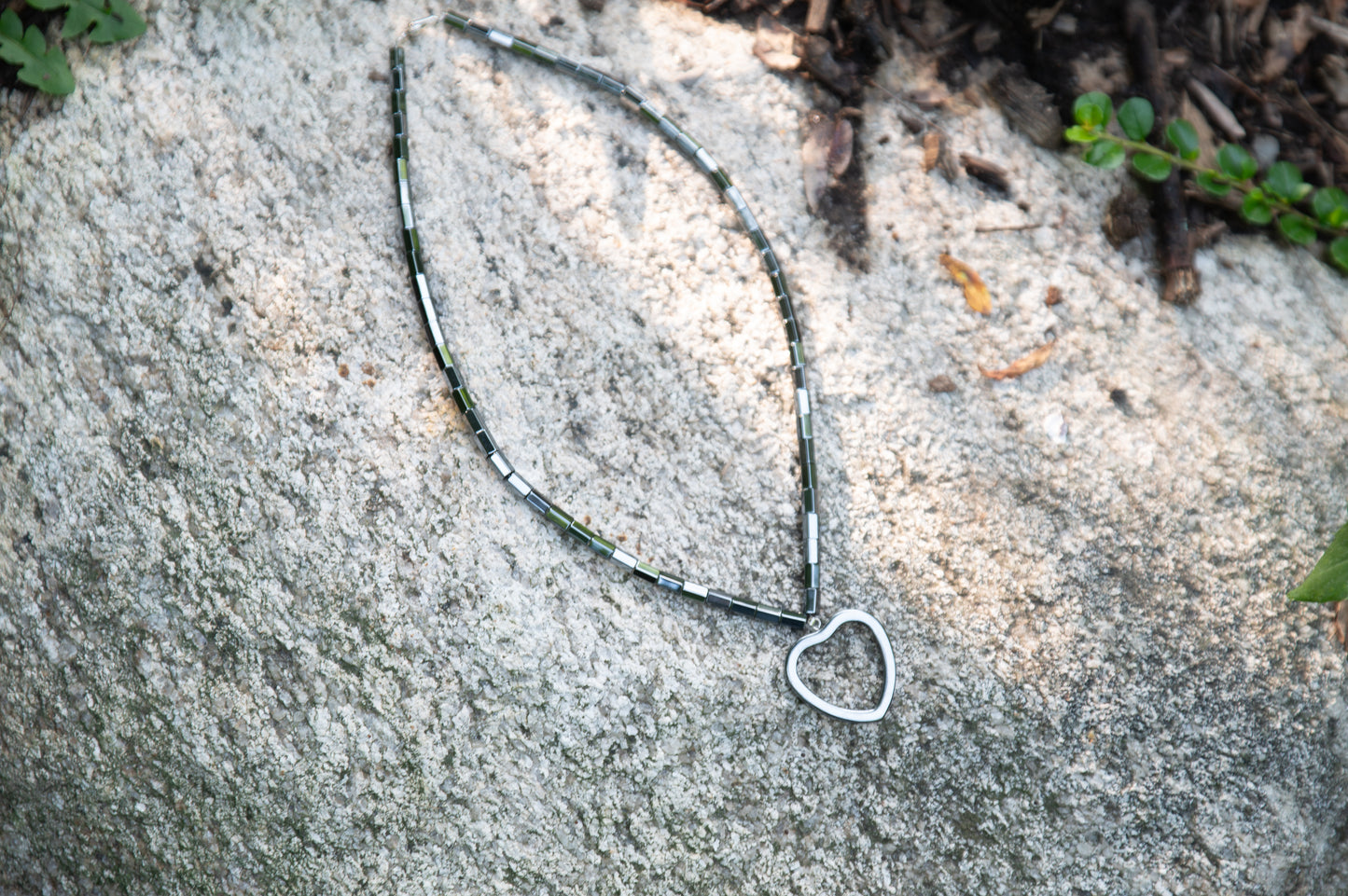 Hematite Heart Necklace