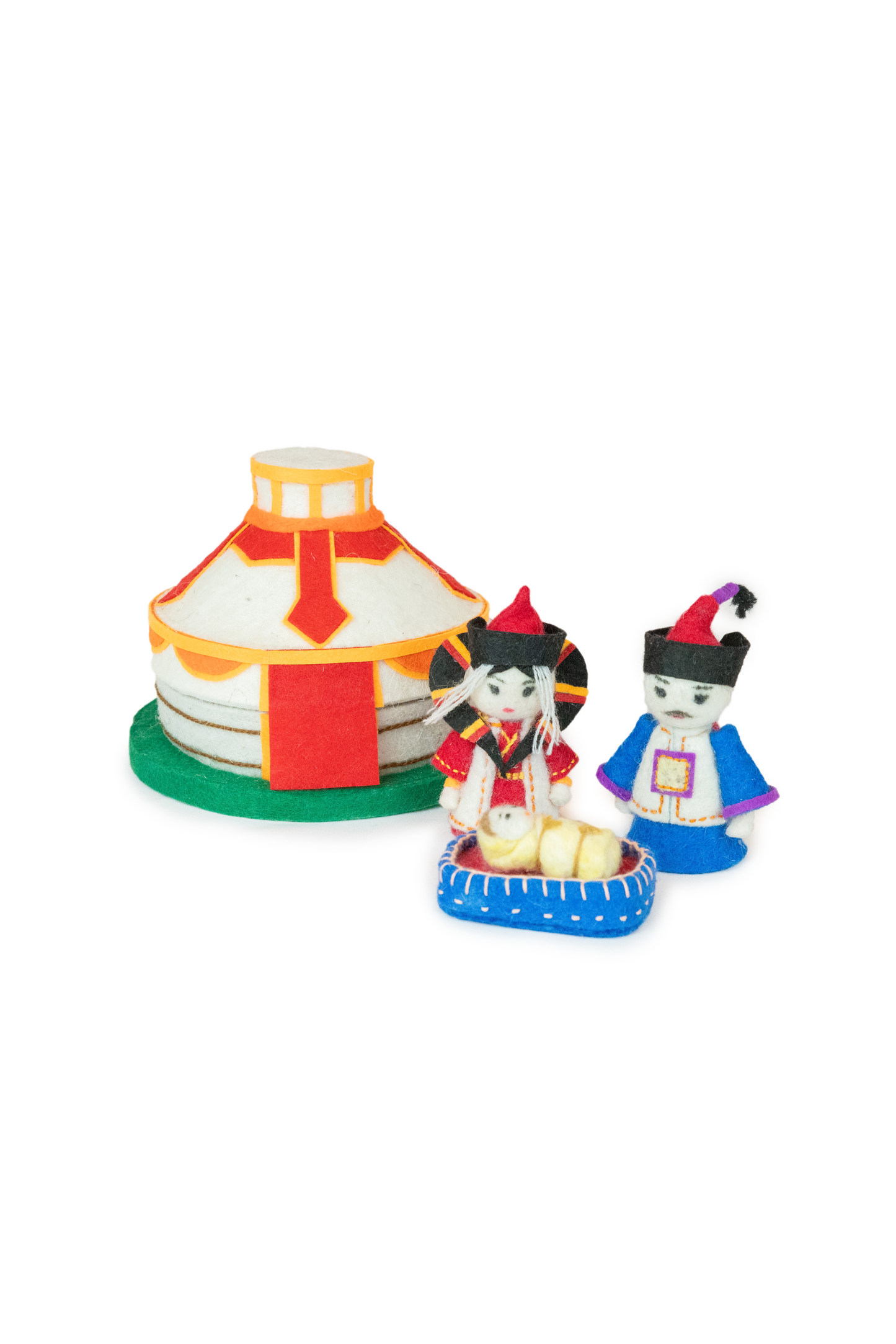 Mongolian Felt Yurt Nativity