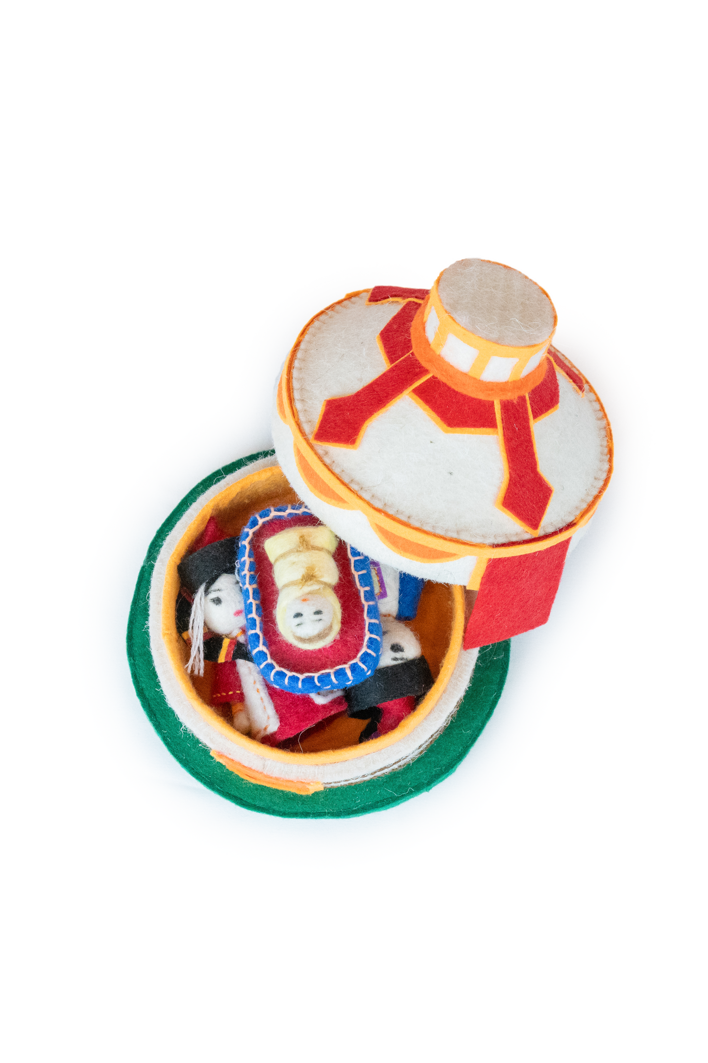 Mongolian Felt Yurt Nativity