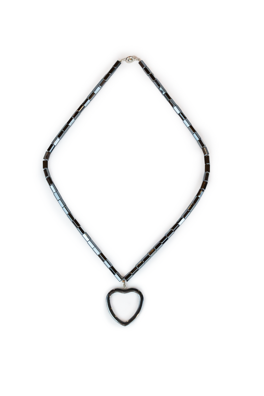 Hematite Heart Necklace