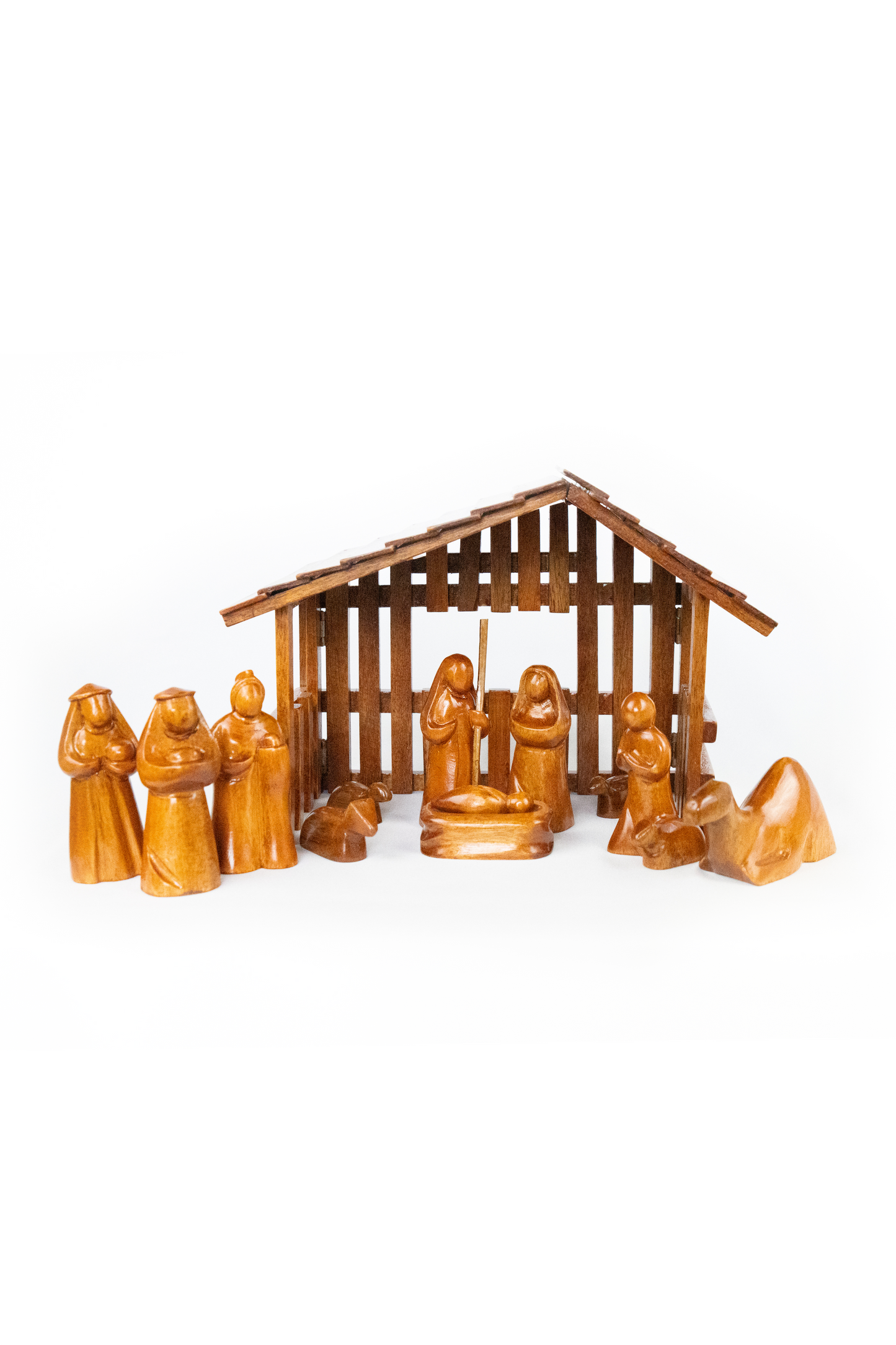 Modern Wood Nativity
