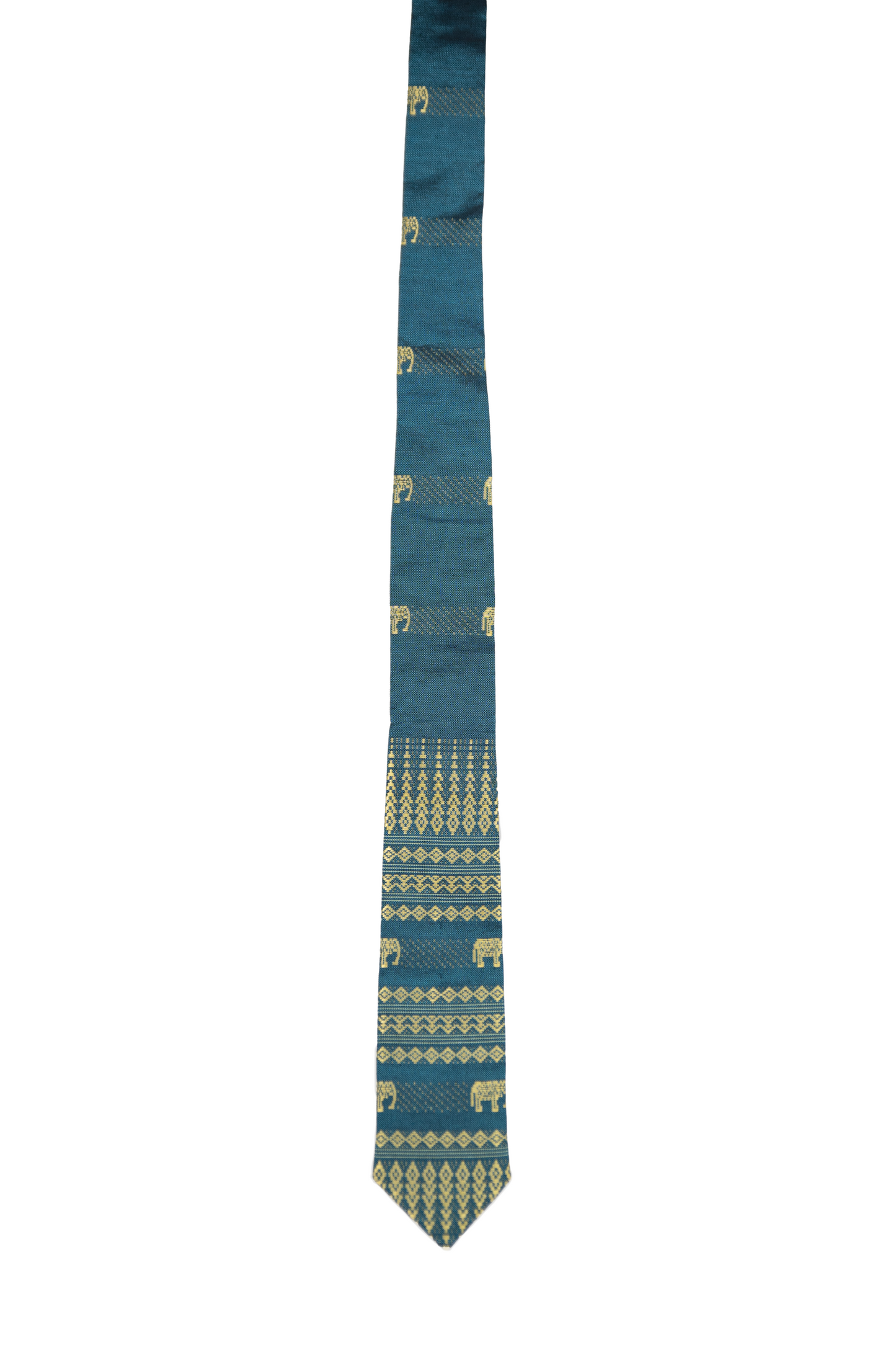 Elephant Print Cambodian Neckties