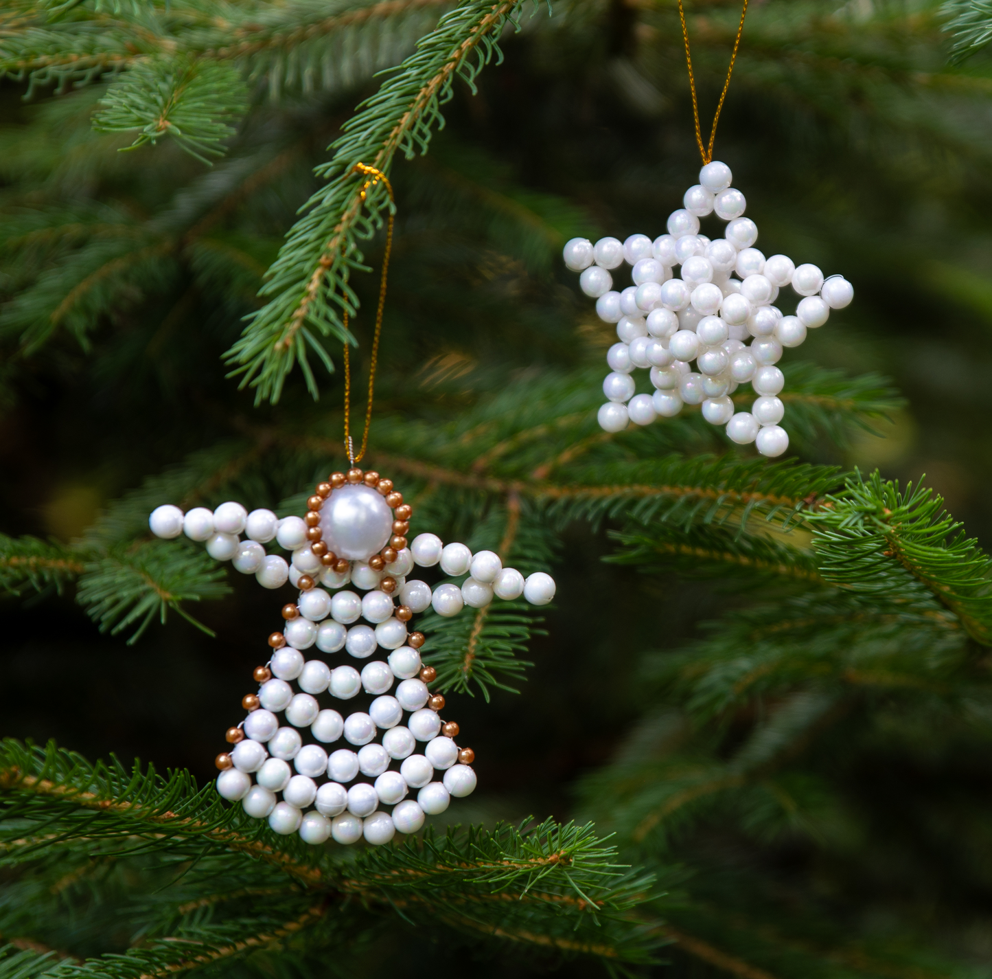 White Christmas Star Ornament