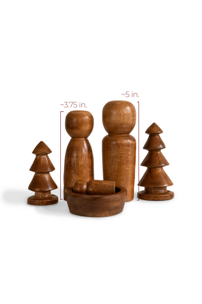 Wooden Minimalist Nativity Set