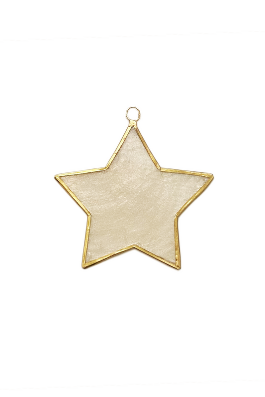2-D Capiz Shell Star Ornament